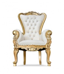 White and Gold Throne chair 