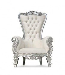 White and Silver Throne Chairs