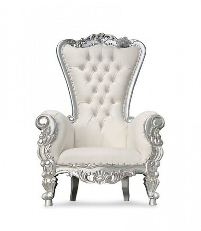 White and Silver Throne Chairs