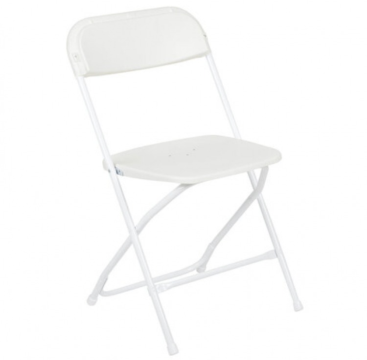 White folding chair