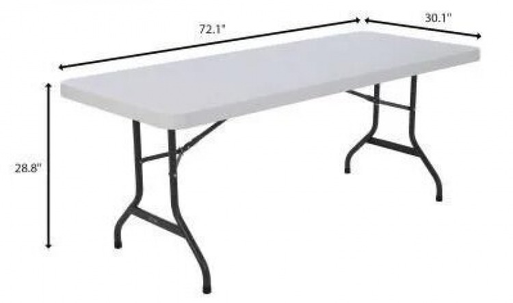 6ft long table