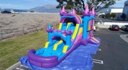 IMG 5145 1727219650 27ft purple paradise bounce house with slide Wet