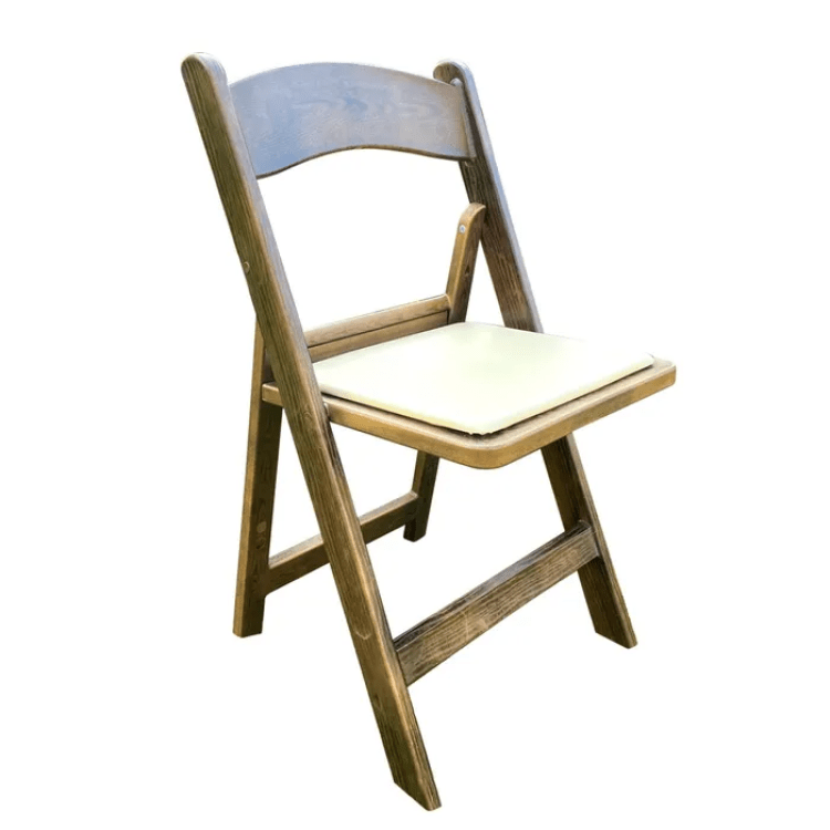 Resin Folding Chairs, Fruitwood