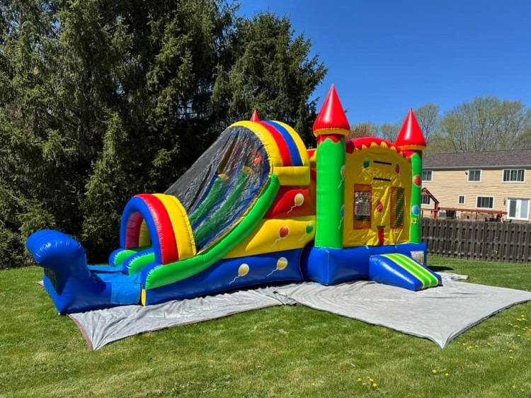27ft castle Balloon combo bounce house with slide Dry or Wet 27ft castle Balloon combo bounce house with slide Dry or Wet