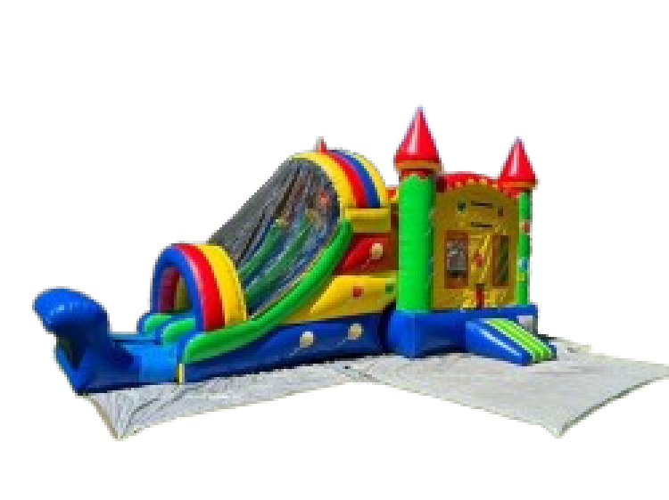 27ft castle Balloon combo bounce house with slide Dry or Wet