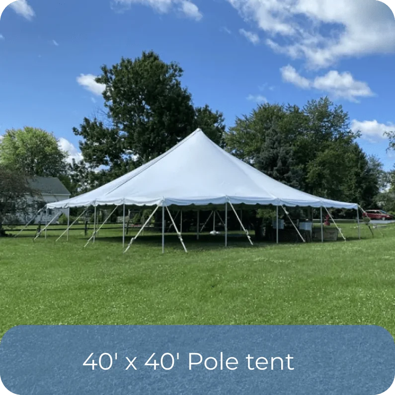 40x40 pole tent